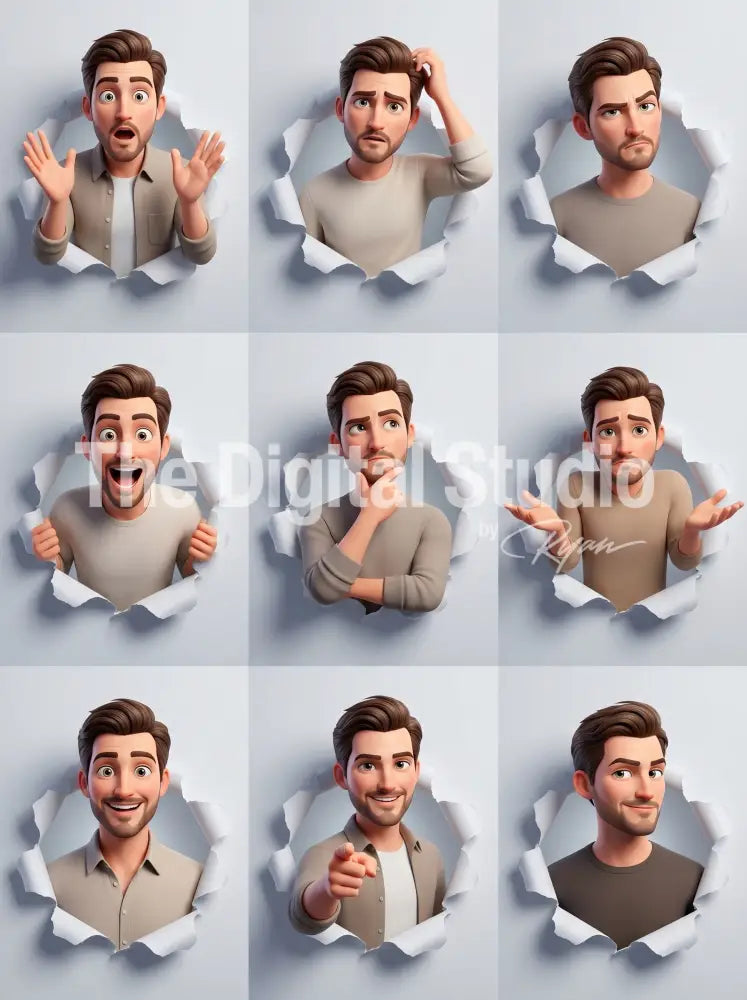 3D Paper Burst Reaction Grid