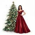 Christmas Gala Tree Portrait AI Photo Booth Prompt