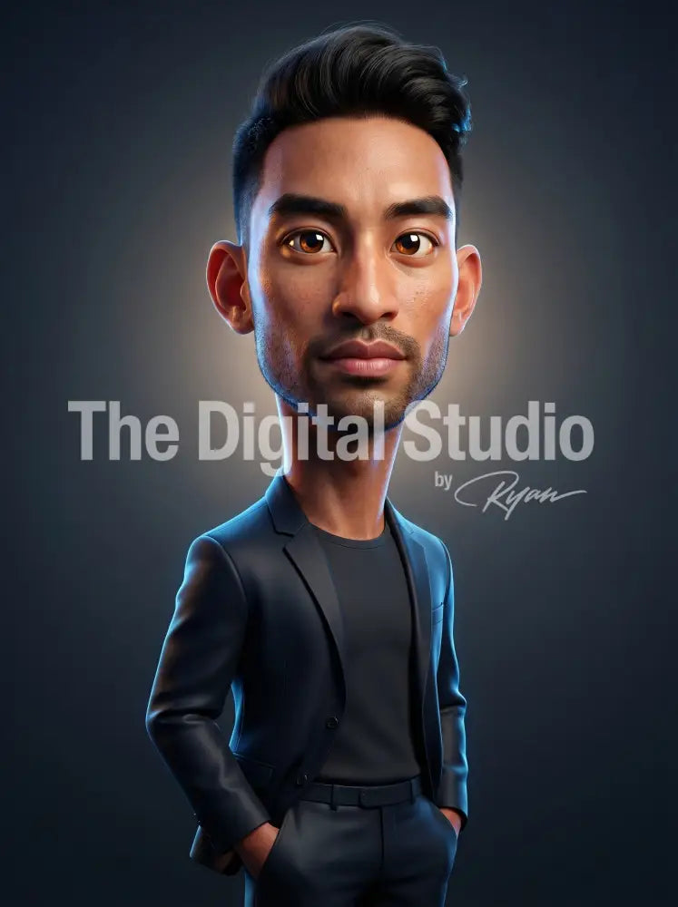 Cinematic 3D Hero Caricature