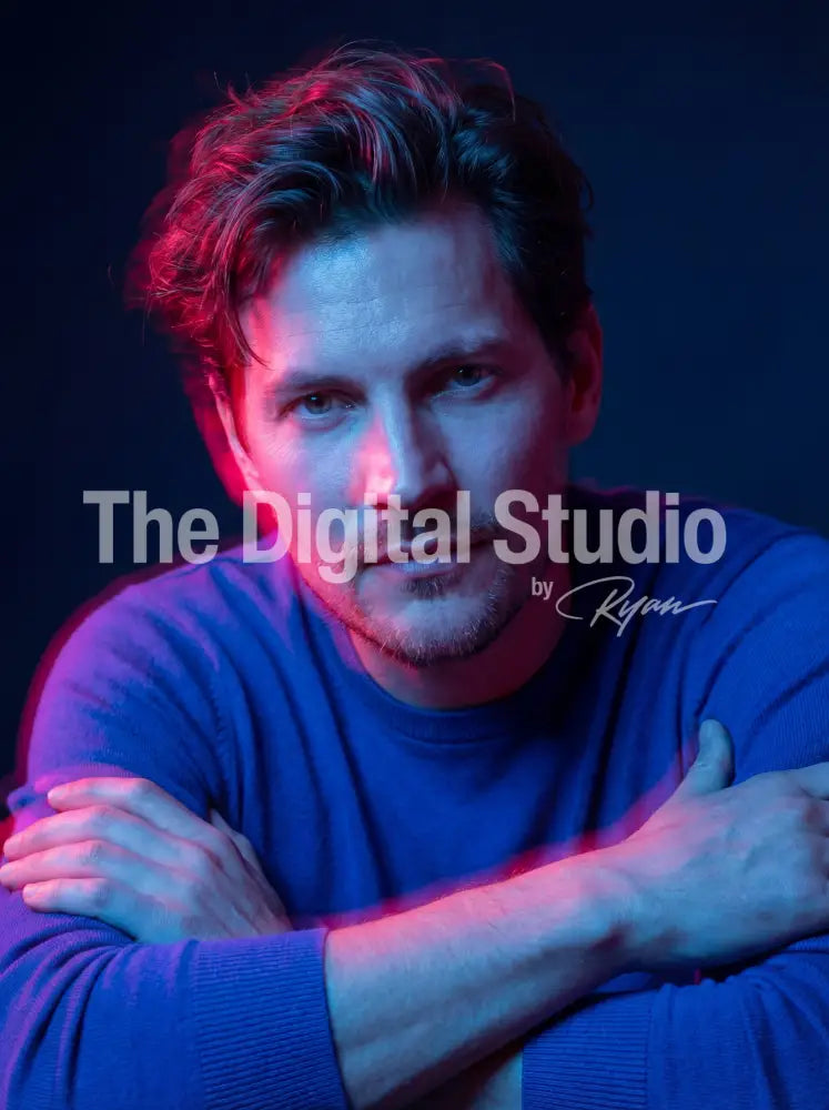 Electric Echo Portraits – Neon Double-Exposure Look