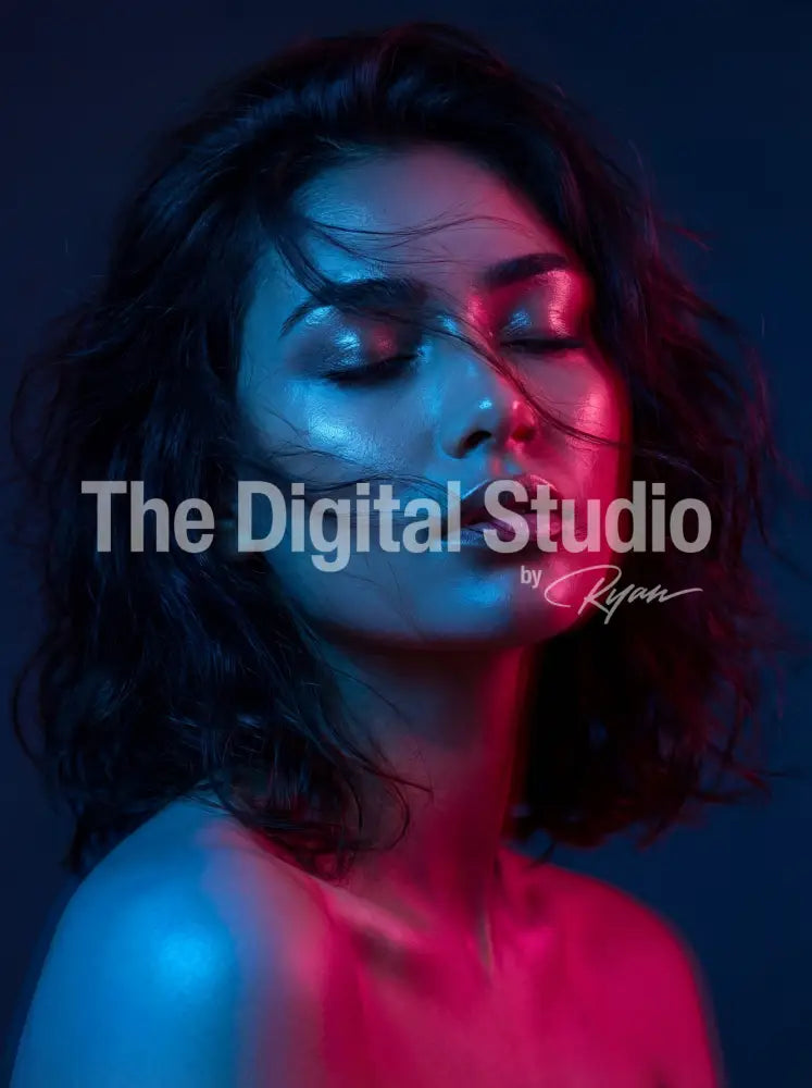 Electric Echo Portraits – Neon Double-Exposure Look
