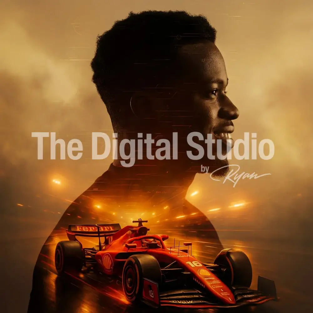 F1 Velocity Double Exposure AI Prompt