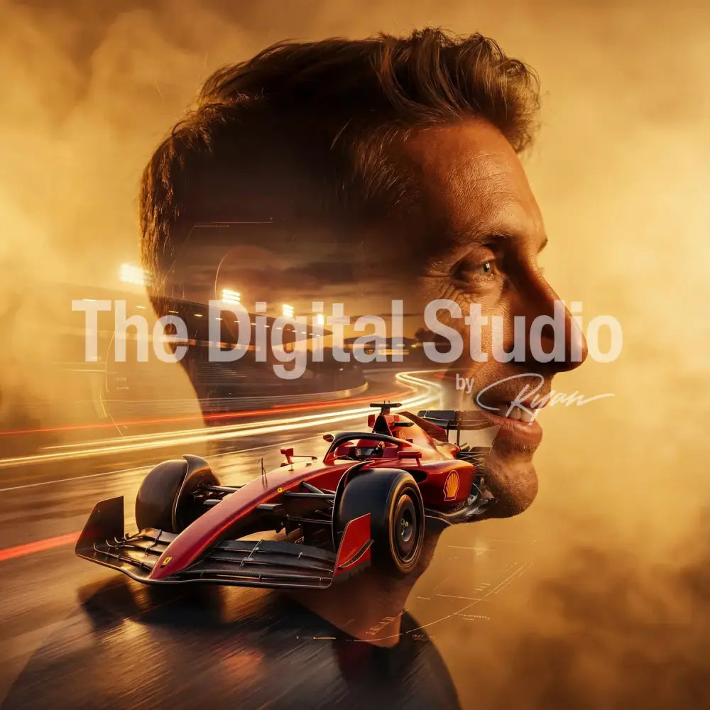 F1 Velocity Double Exposure AI Prompt