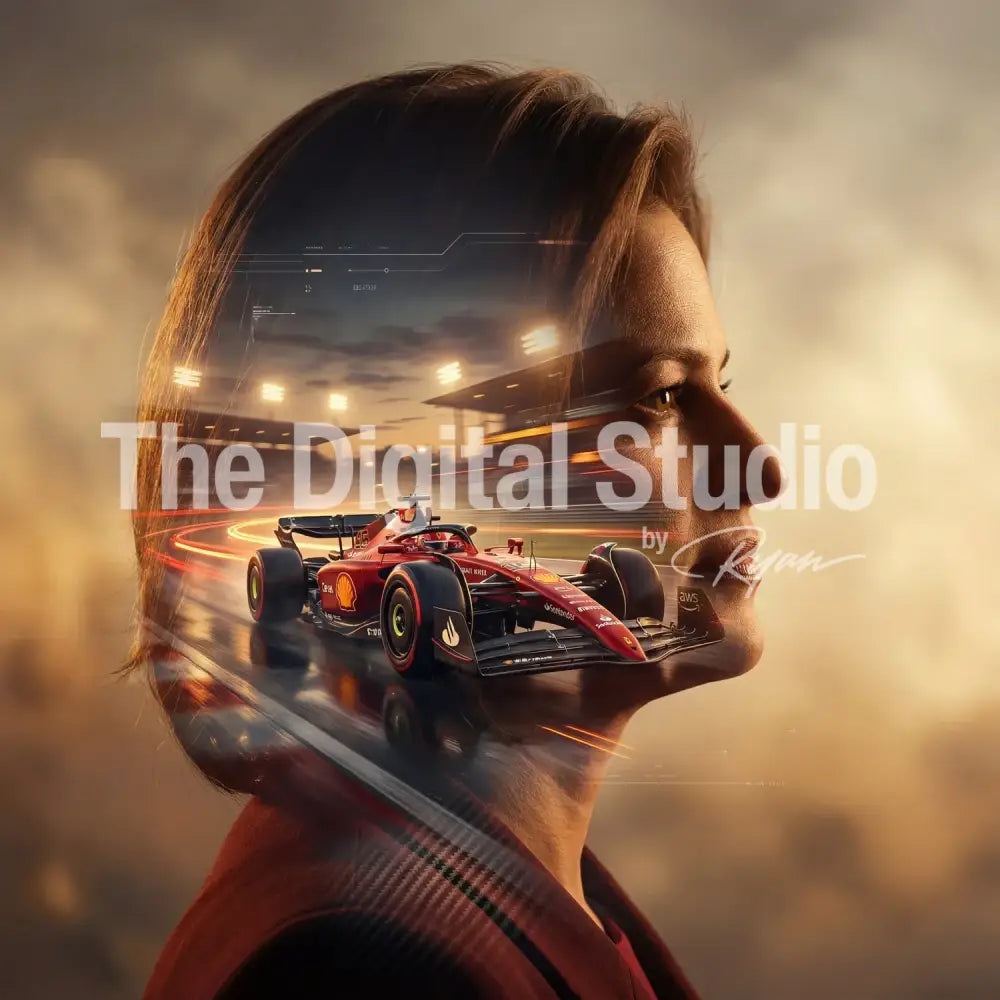 F1 Velocity Double Exposure AI Prompt