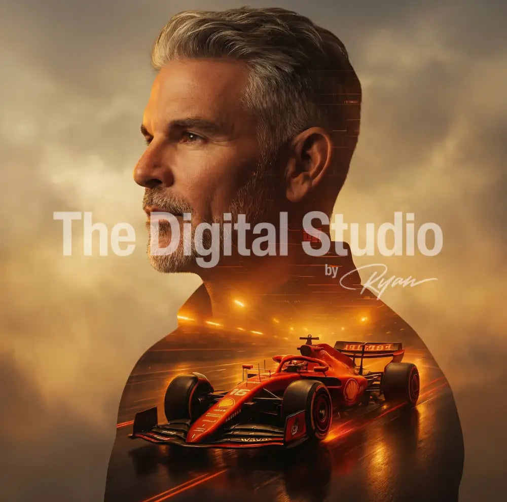 F1 Velocity Double Exposure AI Prompt