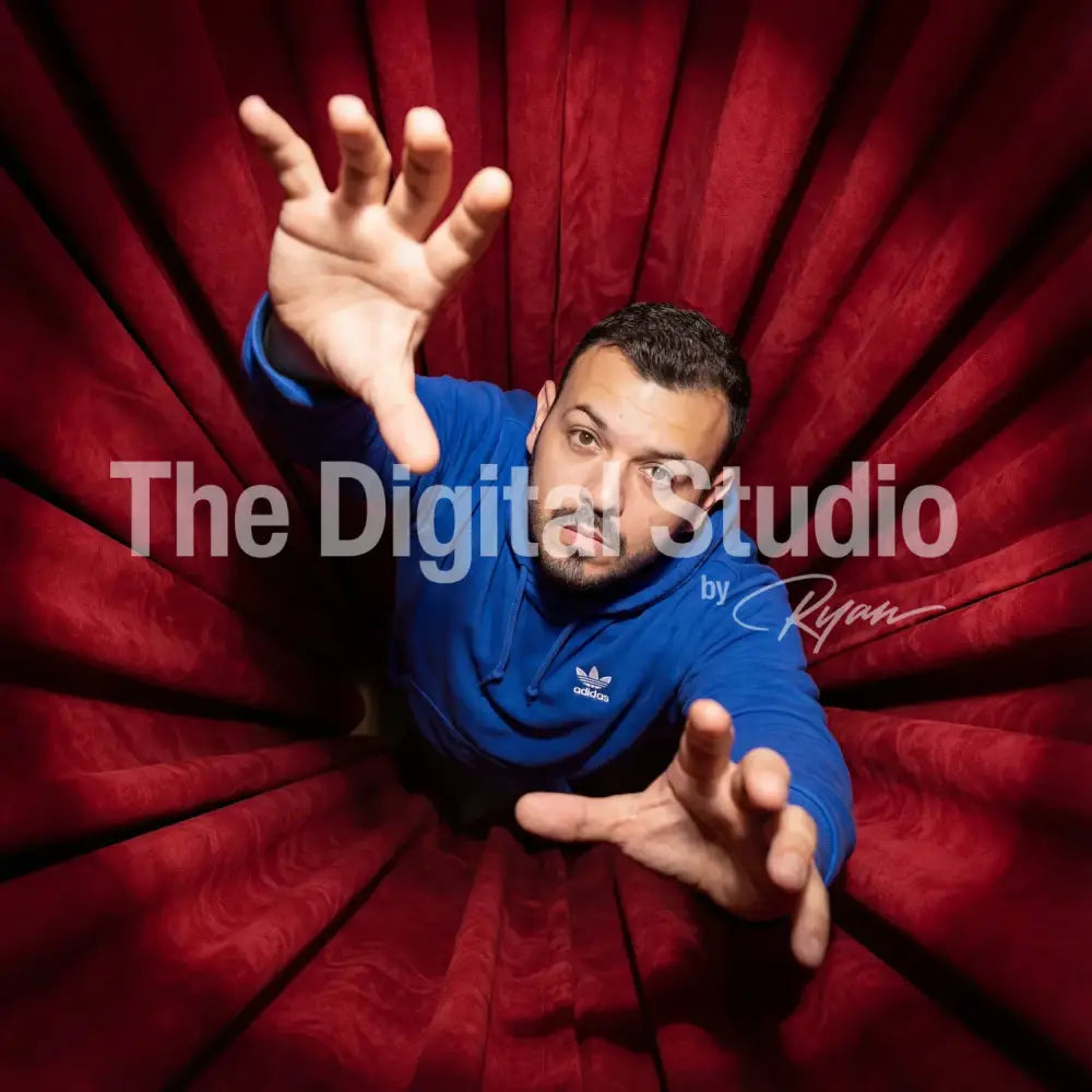 High-Angle AI Photo Booth Prompt