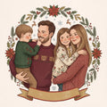 Holiday Folk-Art Portrait