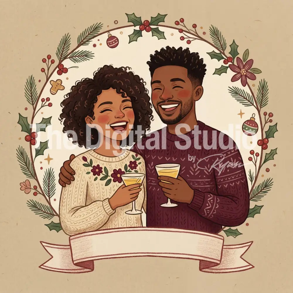 Holiday Folk-Art Portrait