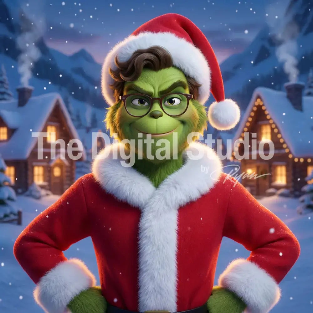 Merry Mischief Holiday Santa Portrait AI Photo Booth Prompt