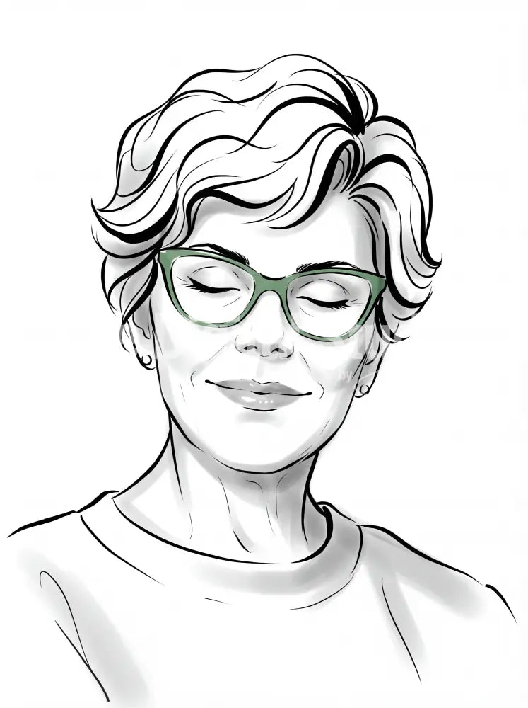 Minimalist Female Fashion Ink Portrait