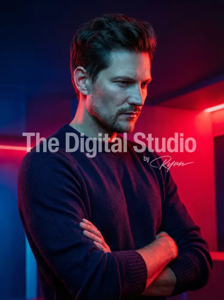 Neon Noir Tech Portrait