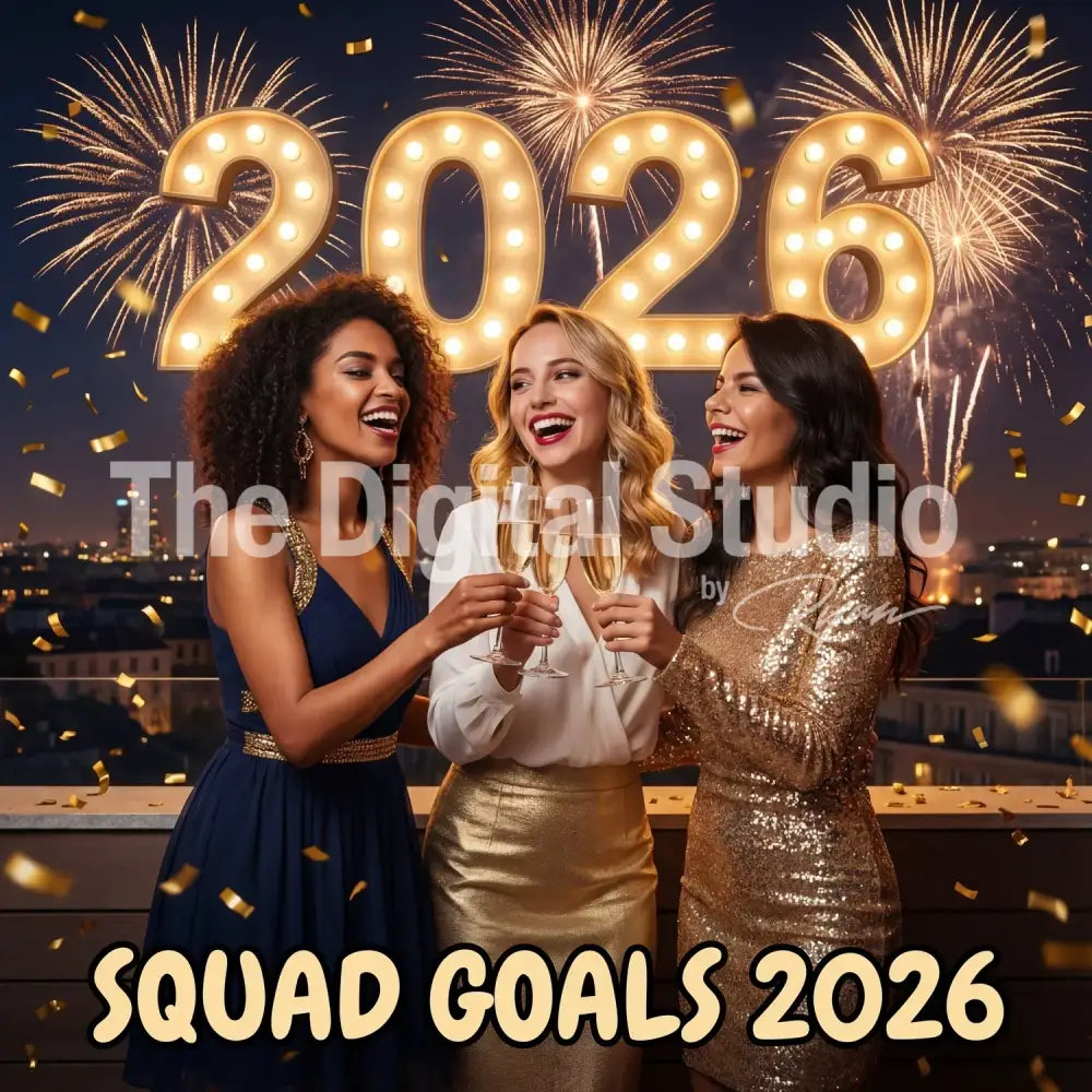 Squad Goals 2026 New Year Rooftop – AI Photo Booth Prompt for Snappic & Events — Ryan Salinas