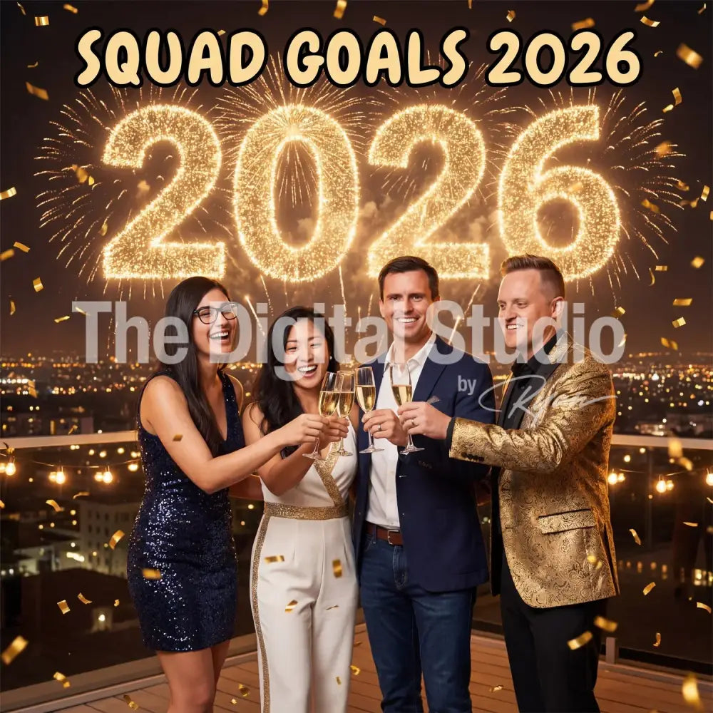 Squad Goals 2026 New Year Rooftop – AI Photo Booth Prompt for Snappic & Events — Ryan Salinas