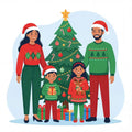 Under the Tree Family Christmas Portrait